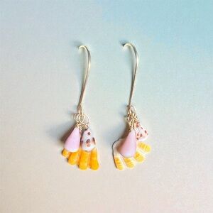 Sunrise shell chip and baby cone Shell Earrings